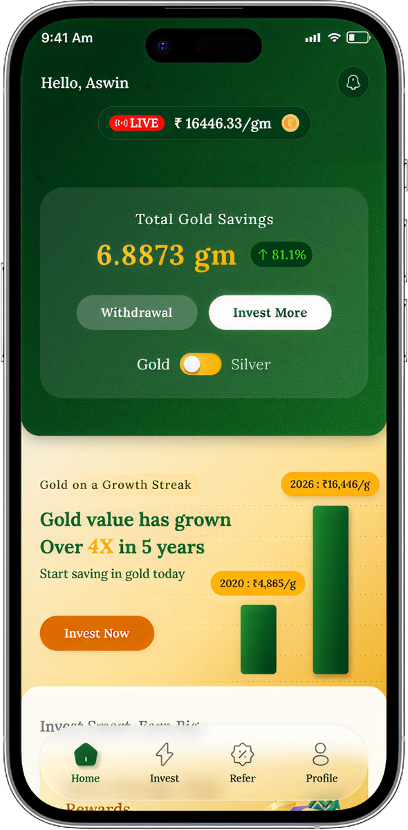 Gold App Screen